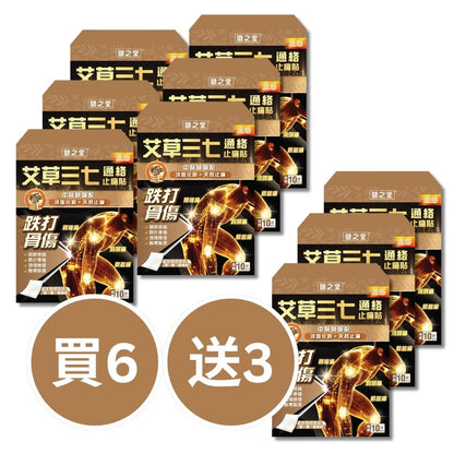 健之堂 艾草三七通絡止痛貼 10片裝  止痛膏布 | 關節勞損 | 散寒除濕