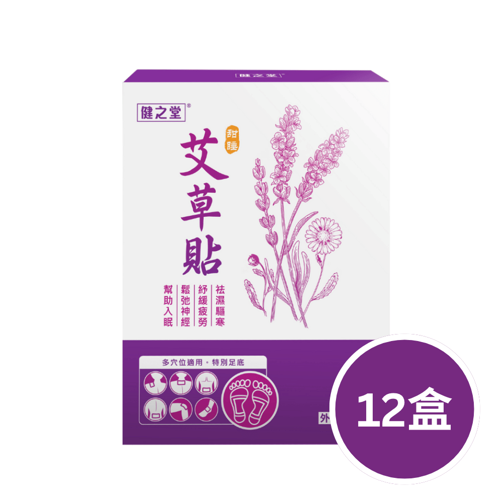 健之堂 甜睡艾草竹酢貼 10片裝12盒