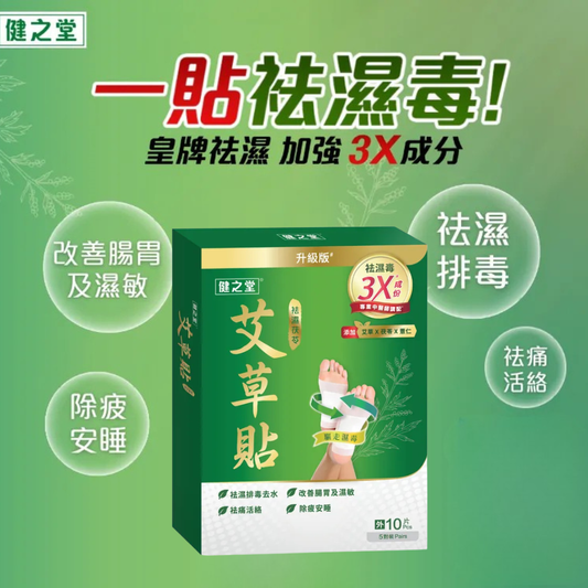健之堂 祛濕茯苓艾草足貼 10片裝DM