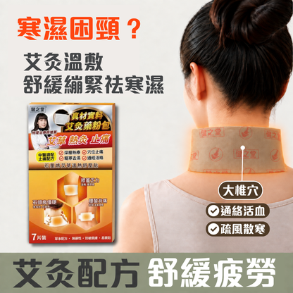 Healthall Graphene Wormwood Warm Relief Patch (7 Patches) For Dazhui Acupoint | Promotes Circulation | Aids Sleep & Detoxification