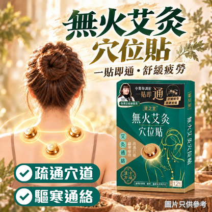 健之堂 無火艾灸穴位貼 12粒 | 精準覆蓋穴位 | 疏通經絡